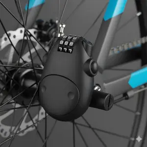 Universal Retractable Cable Helmet Lock with Combination Lock, Lightweight Anti-Theft Protection for Bikes and Motorcycles, Portable & Easy to Use, Must-Have Safety Accessory for Outdoor Riding and Travel