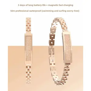 Women's Wearable Smart Bracelet - Waterproof Fitness Tracker with Heart Rate Monitor, Sleep Monitor for Running & Outdoor Sports