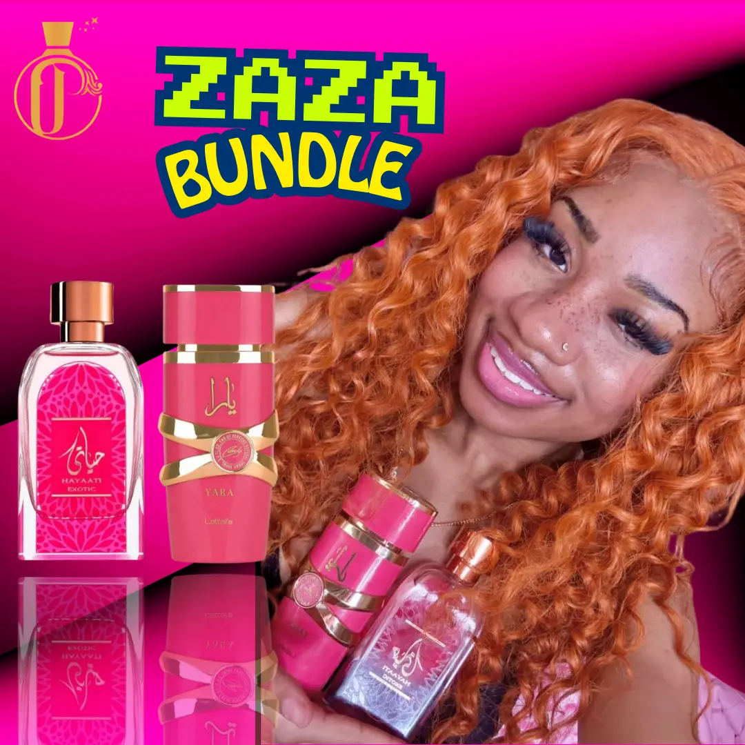 Zaza Bundle | Hayaati Exotic + Yara Candy Women's Eau De Parfum (3 to 3.9 fl oz/100 ML, Alcohol Base) - Fruity Floral Perfume with Nectarine-Apple Blossom, Black Currant, Floral Amber, Gardenia Scent