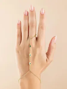 Arielle CZ Evil Eye Hand Chain