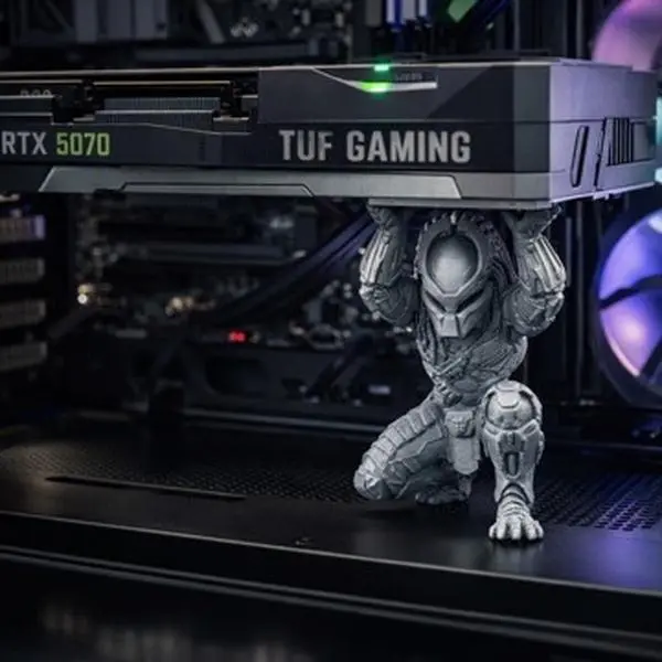 3D Printed GPU Support Statue - Alien Invasion Themed, Highly Detailed Novelty Figure, Miniature Figurine, 3D Printable, Collectible Home Decor, Novelty Figure Statues, Miniature Figurine Statues
