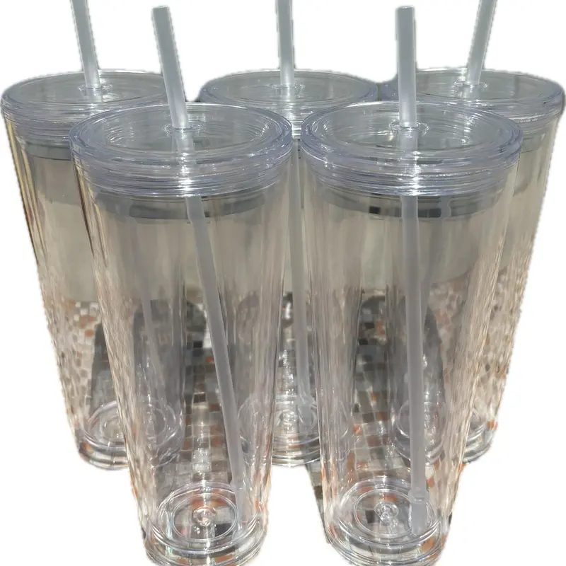 24oz Acrylic double walled snow-globe 5pk Drinkware