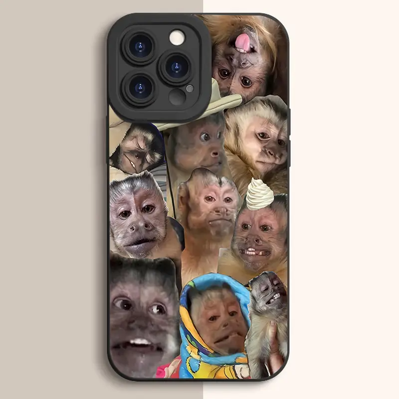Baby Monkey Pattern Phone Case,TPU Soft Silicone,Fully Protected and Shockproof For iPhone 17 16 15 Pro Max 14 14Pro 13 12 11 X Plus 17E MINI Funny Clown Men