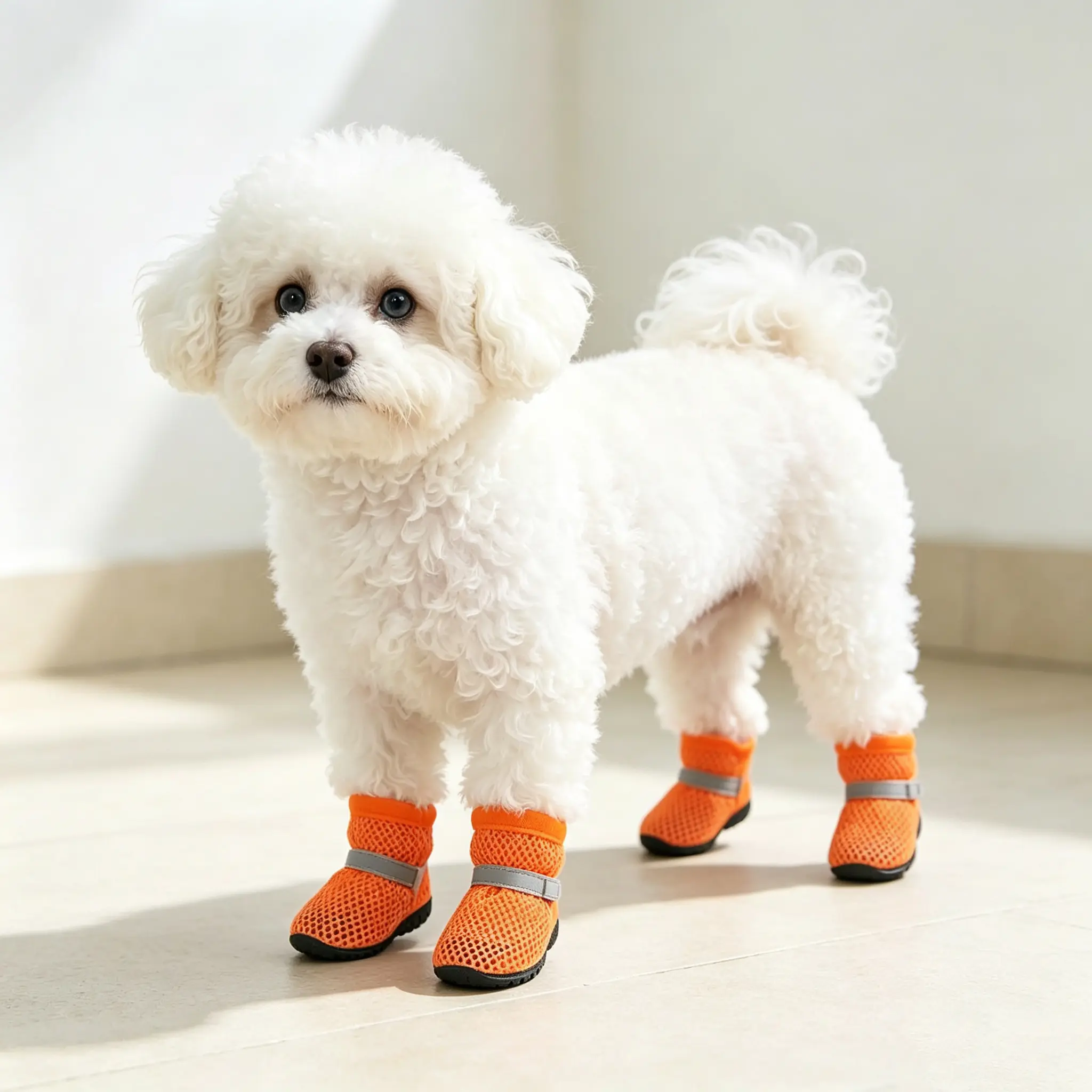 Dog Puppy Paw Protector Boots, Pet Anti-Slip Outdoor Footwear for Small to Medium Dogs