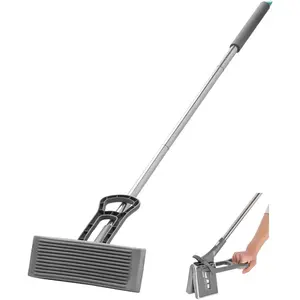 VEVOR Sponge Mop, High - Density PU Sponge Mop with 1 Pcs Sponge Mop Replacement, Easy to Squeeze Sponge Mop with Hook Loop for Head Change, Fit for Various Floors CleaningVEVOR Super Brand Day