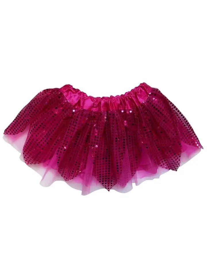 Hot Pink Sparkle 5K Running Princess Costume Dress Up Halloween Party Tutu Skirt Costume for Girls, Women, Plus