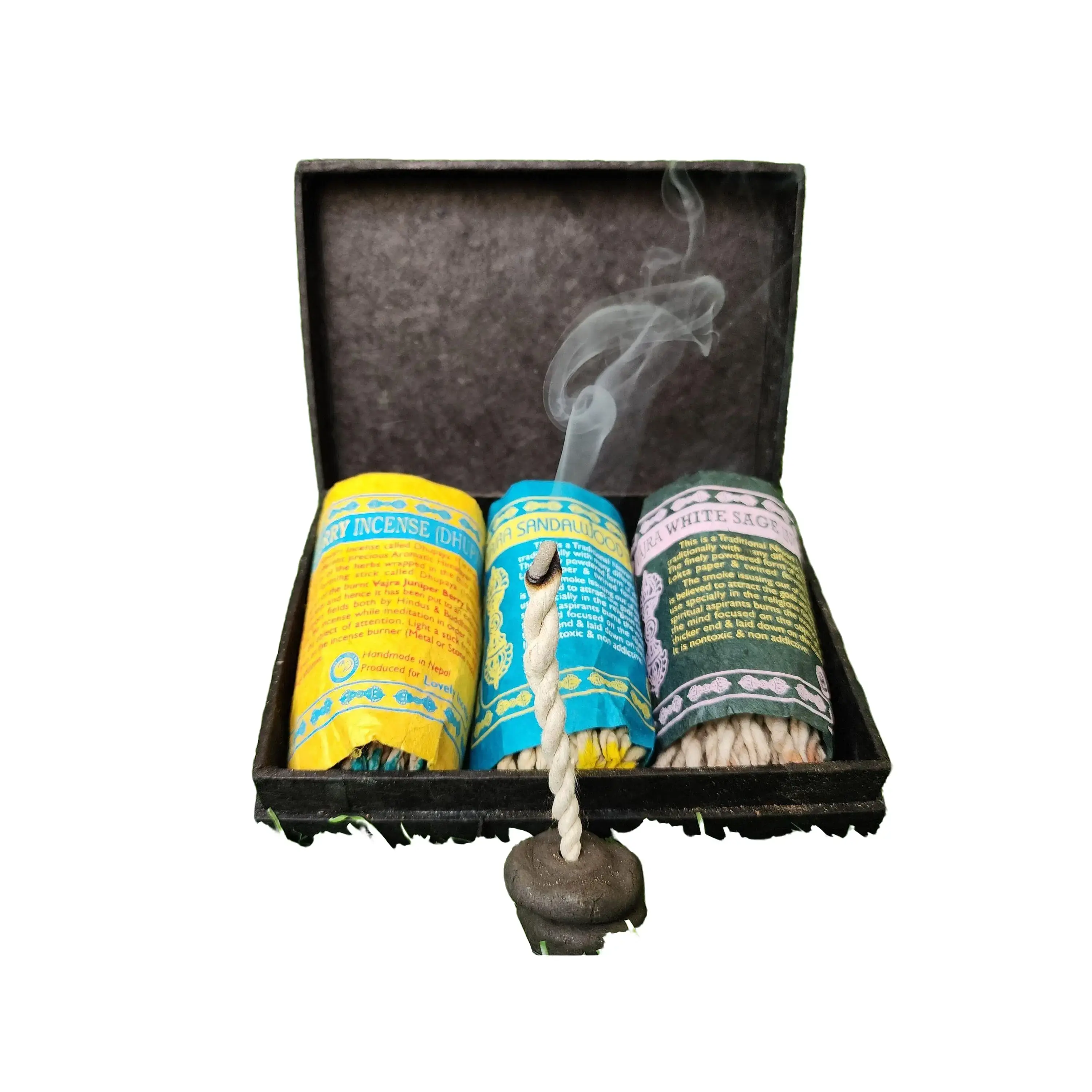 100 Herbal Rope Incense Handmade Premium - Get Free Incense Burner
