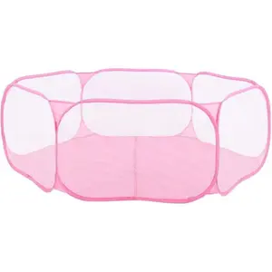 Joyzan Small Animal Playpen, Pet Portable Pop Interactive Tent Opening Outdoor Indoor Exercise Fence Mesh Cage Foldable Breathable Yard Chinchillas Hedgehogs Hamster Cat Dog Guinea Pig Hamster