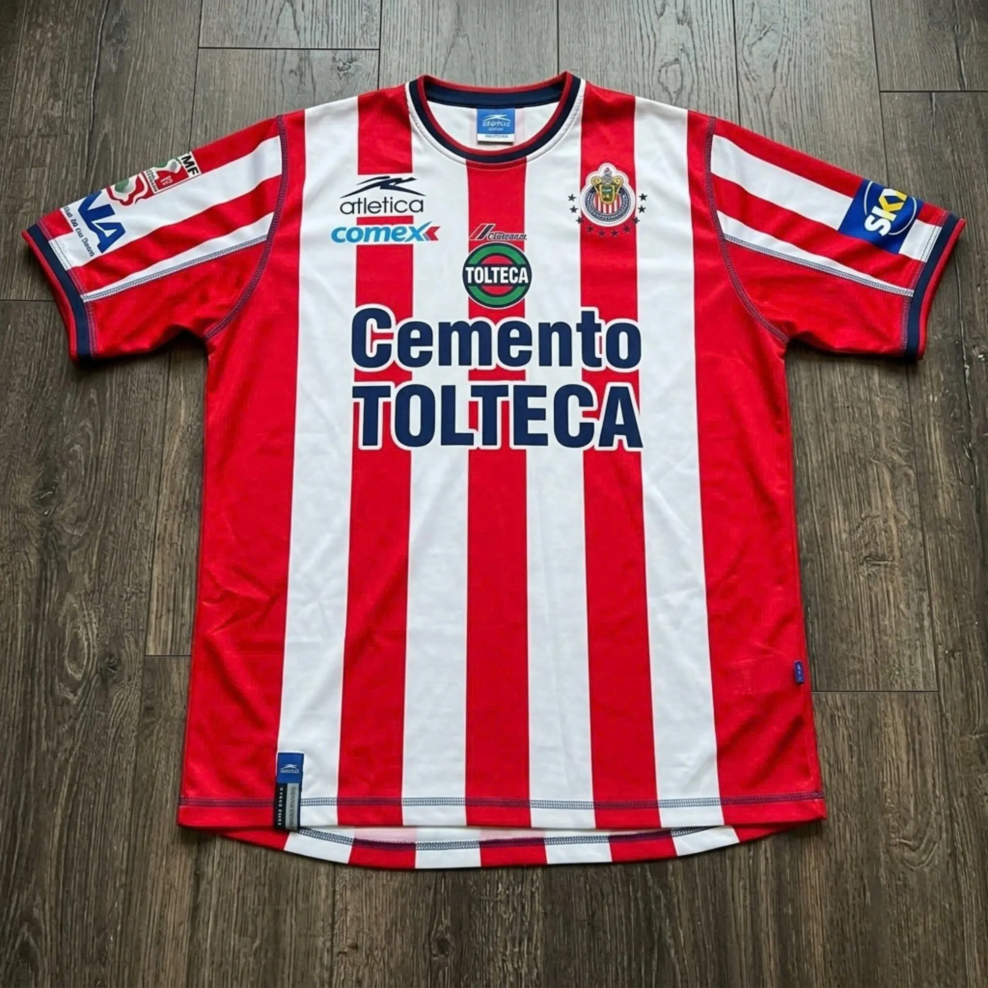 Chivas De Guadalajara 2002-03 Home Soccer Jersey - Full Print Logo
