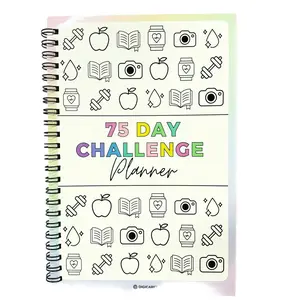 New 75 Day Challenge Plan Notebook, Motivational Journal for Goal Setting, Daily Tracker Diary, Perfect for Fitness & Weight Loss