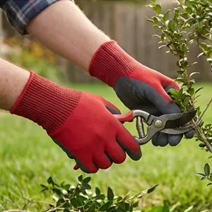 Aegend Gardening Gloves - Anti-Puncture, Armored, Firm-Grip, Flexible, High-Visibility, Thickened Recyclable TPE Coating, Enhanced Non-Slip Grip, Breathable Work Gloves, Anti-Puncture Gardening Gloves, Armored Gardening Gloves