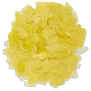 Yellow Rice Paper Confetti – Water-Soluble, Biodegradable & Edible (1LB Loose Pack)