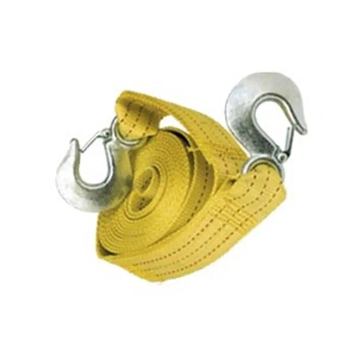 ATD Tools Heavy-Duty Nylon Strap Towing Aid, 15 ft. x 2 in. Rope with 10,000 lbs. Capacity for Off-Road Recovery, Safety Hooks, 2" Nylon Strap, Emergency Tow Rope, Tow Recovery
