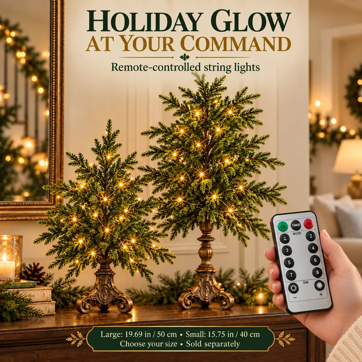 Artificial Tabletop Christmas Tree, Vintage Lighted Norfolk Pine, Mini Artificial Tree with Vintage-Style Pedestal Base, Easy to Assemble, for Decor, Christmas Room Decor, Mood Lighting, Home Holiday Supplies Norfolk Pine christmas trees