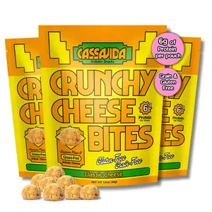 Cassavida Crunchy Cheese Bites – Classic Cheese Flavor – Gluten-Free Snack with Cassava & Grass-Fed Cheese – Grain Free, Baked, No Seed Oils – 3-Pack (1.5oz Each)