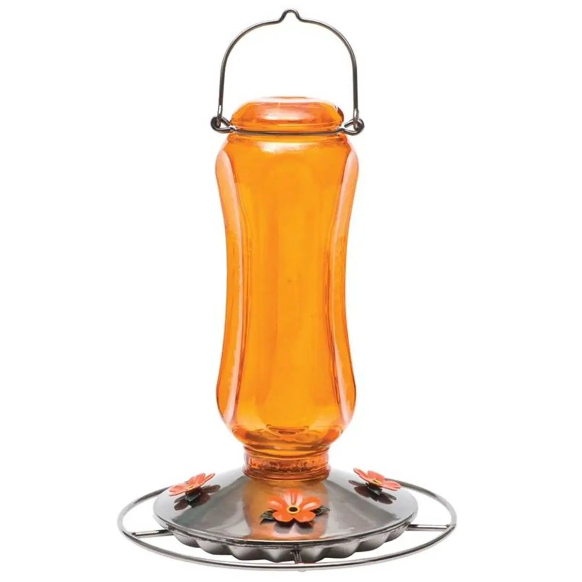 212 MAIN Vintage Wild Bird Feeder - Glass Bottle Design, Wide Mouth for Easy Filling
