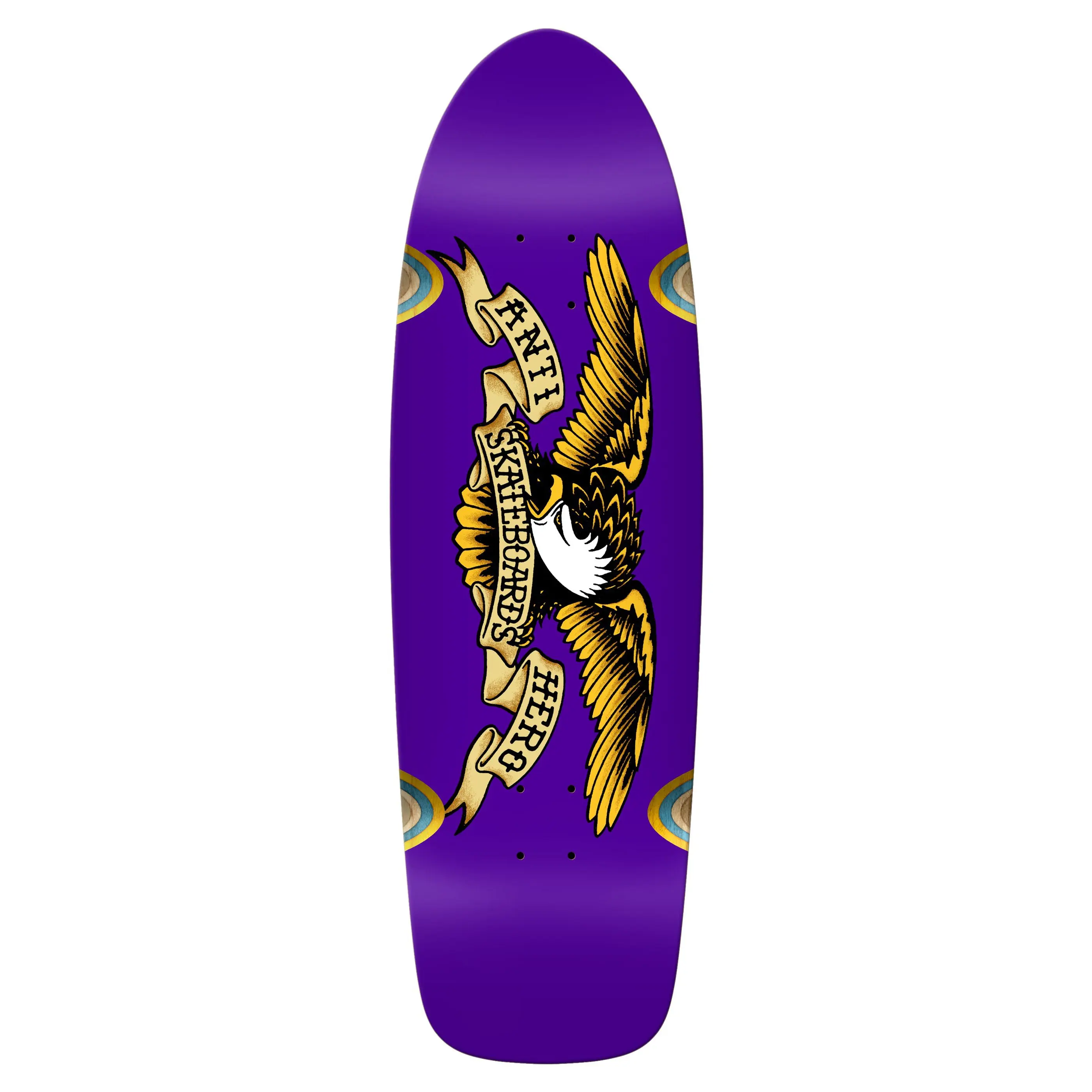 Anti Hero Skateboard Deck Shaped Eagle Caster Purple 10.125" x 33.375"