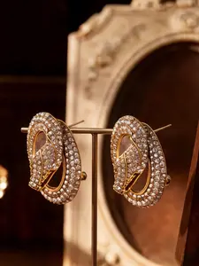 1 pair of retro and elegant double snake full diamond earrings, suitable for daily commuting, vacation and dating, and also a surprising and exquisite small gift.