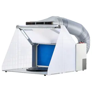 VEVOR Airbrush Spray Booth,  Portable Hobby Airbrush Paint Spray Booth Kit with LED Lights, Exhaust Fan and Exhaust Extension Hose, Airbrush Paint Booth for Painting Models, Arts, Crafts, Cakes