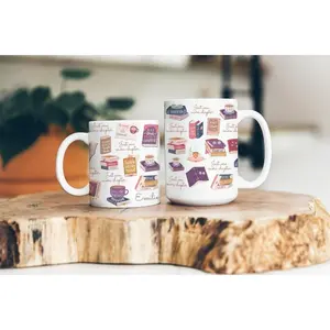 [Sale off up to 50%] Custom Name Just One More Chapter Mug, Girls Book Club Gift Worm Gift Reader Mug, Book Lover Gift Reading, Librarian Teacher Nerd Gift Coquette Book, 11oz & 15oz ceramic mug