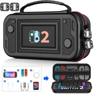 for Switch 2 Case Compatible with Nintendo Switch 2 (2025) and Switch/Switch OLED, Switch Travel Carrying Case Hard Shell Protective for Nintendo Switch 2 Accessories and Switch 2 Games
