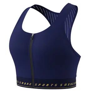 Souke Sports New Women's Classic Cycling/Yoga Crop Top BR2301--Navy Blue