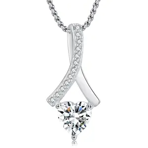 DRINSPER Heart Pendant Birthstone Necklace for Women Girls, Minimalist Birthstone Valentine's Day Gift Jewelry Birthday gifts for Wife Girlfriend Sister Mom