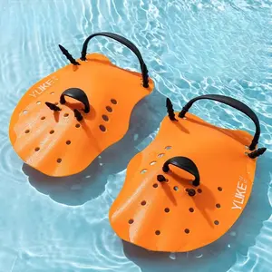 Ergonomic Swim Hand Paddles，Aquatic Gloves for Helping Upper Body Resistance -，Silicone Training Paddles for All Stroke Types，Pool Fitness