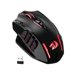Redragon M913 Gaming Mouse - 16000 DPI, 2.4Ghz Wireless, RGB Optical, 16 Programmable Buttons, Black/White