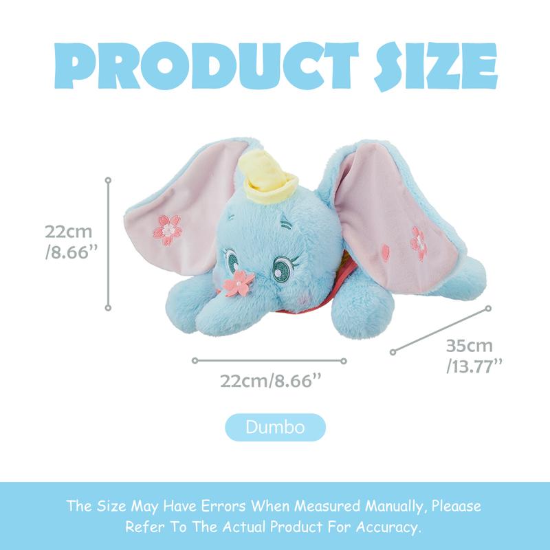 [CHRISTMAS GIFT] Disney Series Winnie the Pooh Stitch Dumbo Plush Figure – Sakura Pose Soft Toy Gift Versatile Huggable Pillow for Napping Gift for Kids Friends