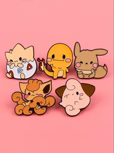 5pcs/set Classic Cartoon Movie Enamel Pins , Fashion Zinc Alloy Cute Anime Character Badges, Perfect for Backpack Hats Sweaters