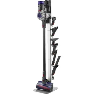 VEVOR Vacuum Stand, Compatible With Dyson V7 V8 V10 V11 V12 V15 Series Upright Vacuum Cleaners Accessories, Stable Vacuum Stand Holder with 4 Anti-slip Pads and 3 Clips for Storing 6 Brush HeadsVEVOR Super Brand Day