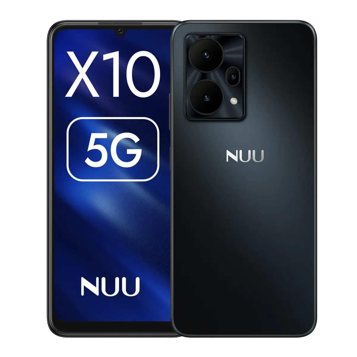 NUU X10 5G Unlocked Smartphone | 128GB+4GB | 6.7" HD+ 90Hz Display | 5000mAh Battery | Black. Fully compatible with T-Mobile, AT&T, Verizon & Latin American networks.