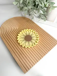 Sunflower Tray Trinket Desk Organizer For Crafts & Office Space Organize Small Parts Paper Clips Beads Rhinestones Charms & Jewelry Pieces