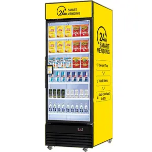 Vending Machine，HAHA Vending DC-440D Combo Vending Machine,Smart Refrigerated Vending Machine with Touch Card Reader