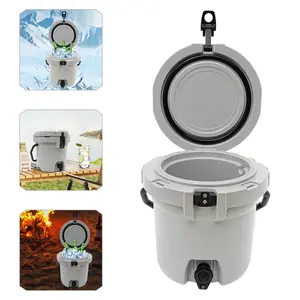 2.5 Gallon Fast Flow Water Jug - Insulated Ice Water Dispenser with Easy-Pour Spigot and Latch Foam Lid Drinkware