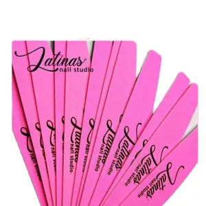Latinas 12Pk Nail Files - 12 Disposable File Pack with 180Grit or 240Grit Coarse Texture for Natural & Acrylic Nails, Manicure Tool