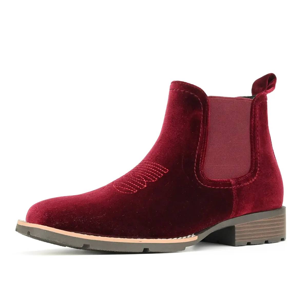 Men's Coarse Heeled PU Leather Ankle Boots - Minimalist Chic Slip-On Formal Shoes for Daily, Business, Party Occasions
