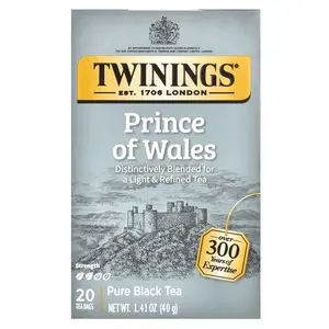 Twinings Pure Black Tea, Prince Of Wales, 20 Tea Bags, 1.41 oz (40 g)