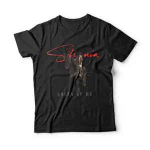 Official Shania Twain Queen Of Me Horseback Grey T-Shirt Breathable Casual Crewneck Graphic Tee Peak Design