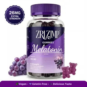 Melatonin Gummies 26mg High Potency Sleep Support, Grape Bear Gummies for Bedtime Night Routine - 60 Count