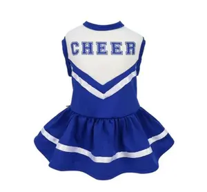 Cute Cheerleader Costume for Dogs in Blue