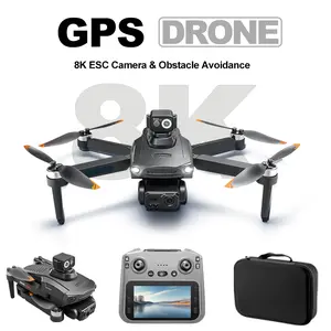 YCMDCGIE Professional 8K GPS Drone: 3-Way AI Obstacle Avoidance, Foldable Quadcopter with Upgraded Screen, Brushless Motor & 50 Mins Long Endurance