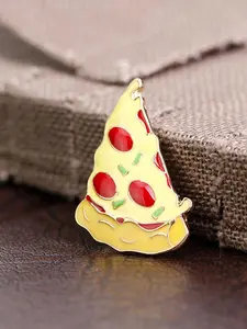 Pizza Design Brooch - Unique Brooch for Customizing Your Outfit with Pizza Theme