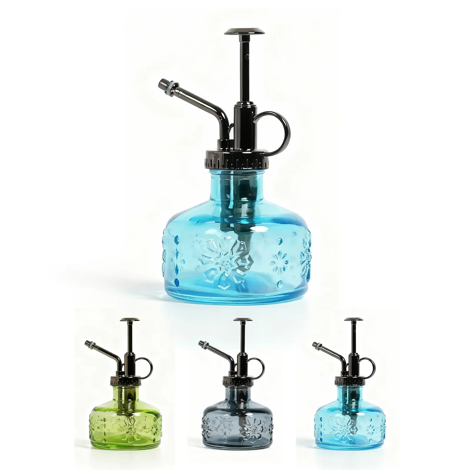 Bamworld Vintage Decorative Blue Spray Bottle, watering can Tools for Christmas Gift,  Indoor Watering Can for Plants and Succulents gift for plantlovers Gardening Spray Bottle, Air Pump Watering Bottle, Disinfection Water Bottle for Shops