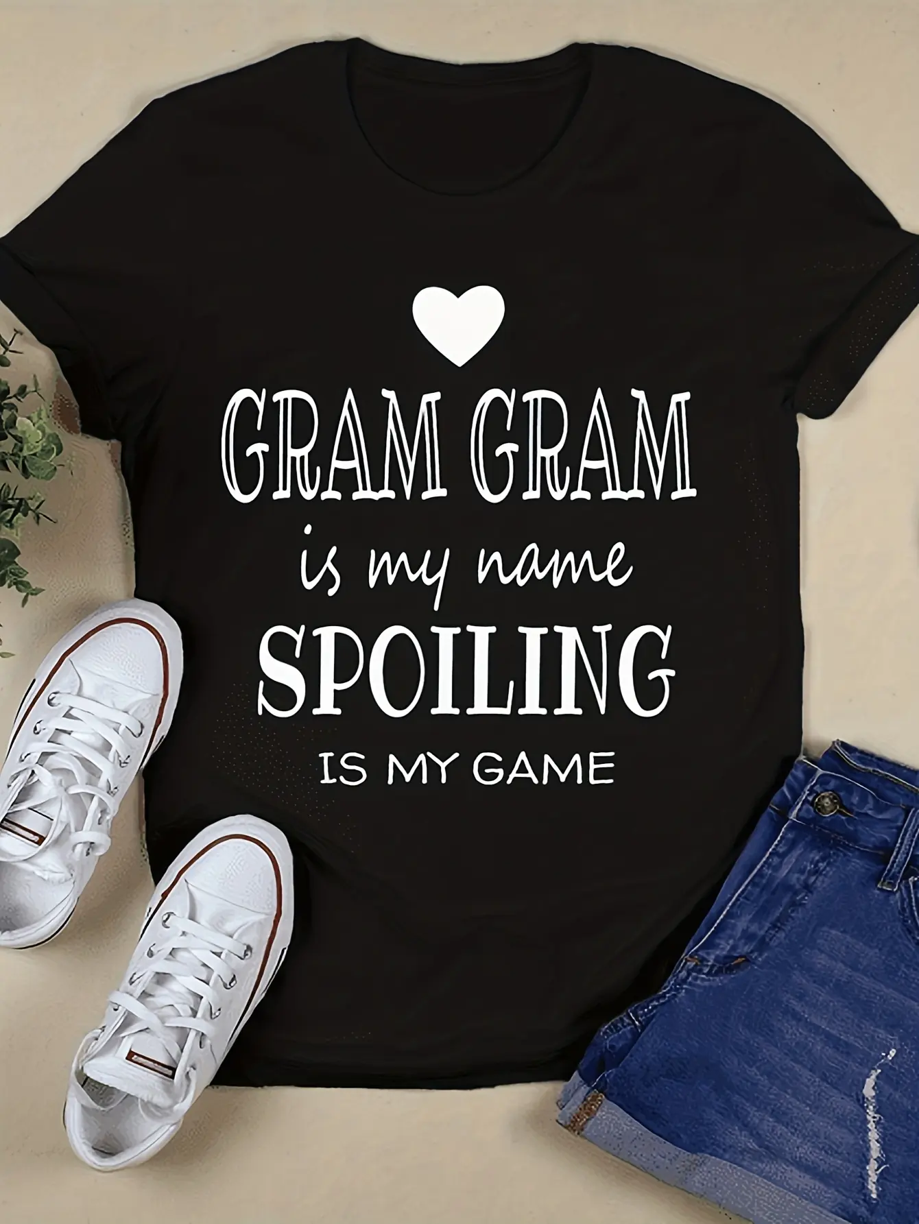 Gram Gram Is My Name Funny Grandma  Grandmother Gr unisex soft cotton short sleeve t shirt, vintage graphic casual tee for men women teens, perfect birthday holiday gift for camping travel gym daily street  wear