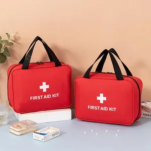 Red Emergency First Aid Kit - A Must-Have for Home, Car & Travel! Portable