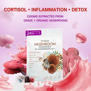 Women's Mushroom Gummy Biodepot with a Clinically Studied Millennium-Old Formula to Improve Cortisol, pH, Body Odor, Inflammation, Mood, and Sleep