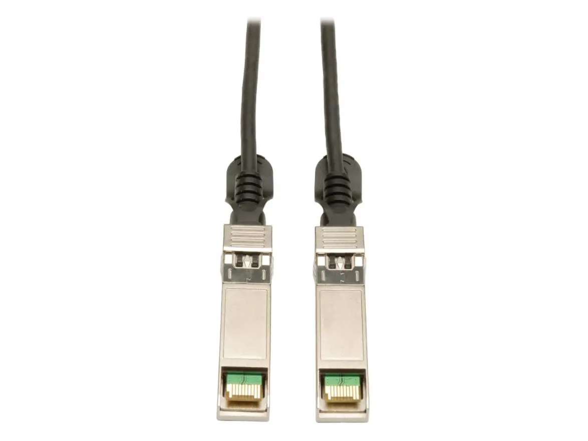 Tripp Lite TRL-N280-05M-BK 10Gbase-CU Passive Twinax Copper SFPPlus Adapter Cable, 16-ft 24 AWG High Speed 10Gbps Diecast Metal, Cost Effective Lifetime Cable for Network Transceivers, Black