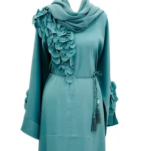 Fatin Abaya - Soft Silky Material, Lightweight Design, Hijab Included, a belt, Lightweight Fabric, Ideal for any occasion.